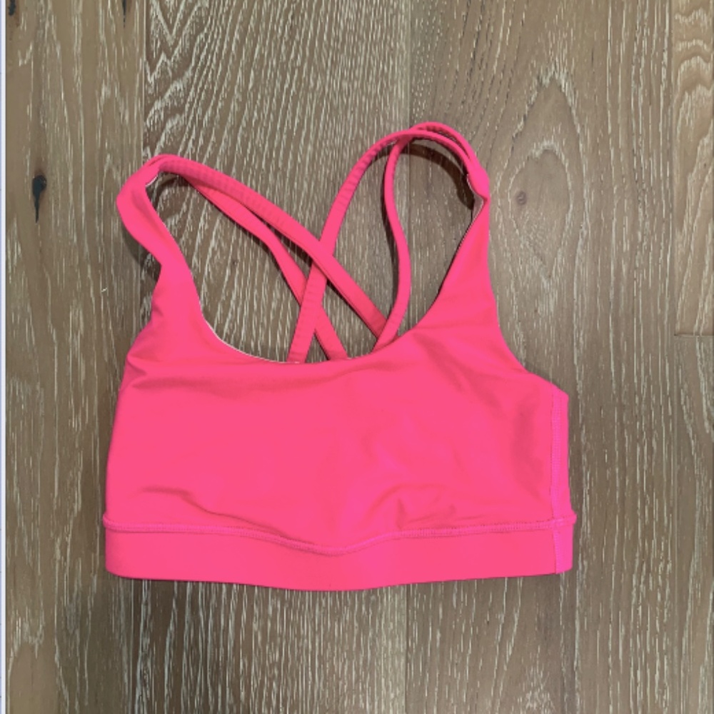 Pink LULU LEMON sports bra size 0
